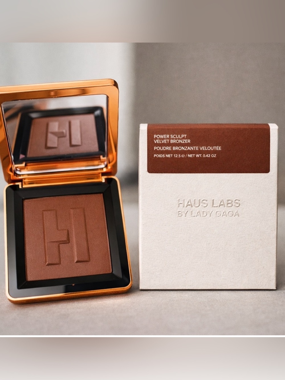Haus Labs Velvet Bronzer Compact in Deep Brown 10
